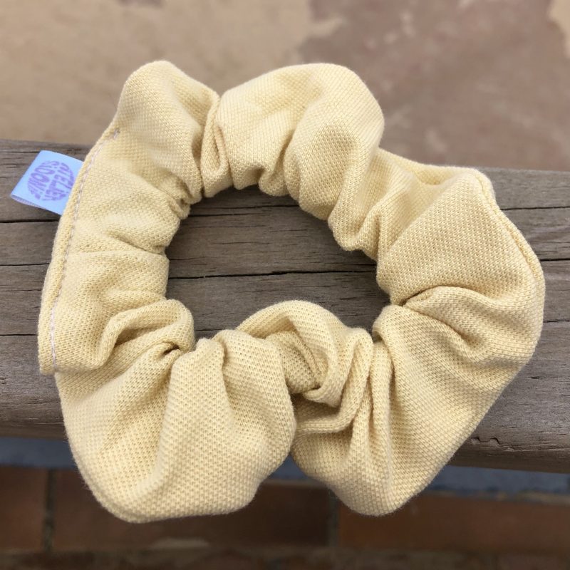 scrunshie upcyclé coton jaune