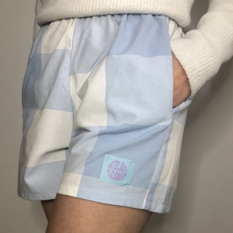 short carreaux upcyclé