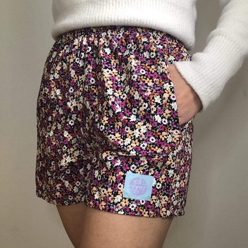 short fleurs upcyclé