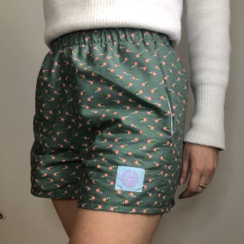 short fleurs upcyclé